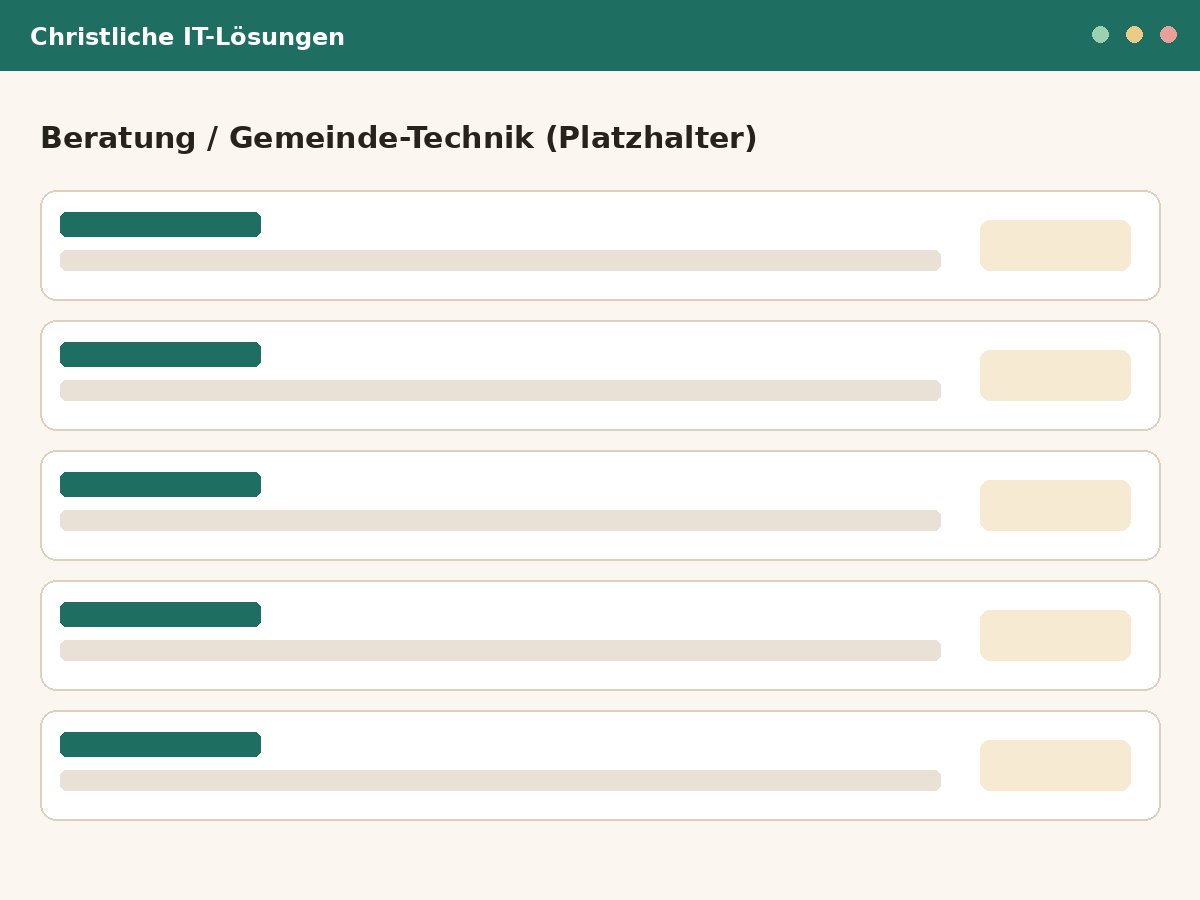 Beratung zur IT- und Technik-Ausstattung einer Gemeinde